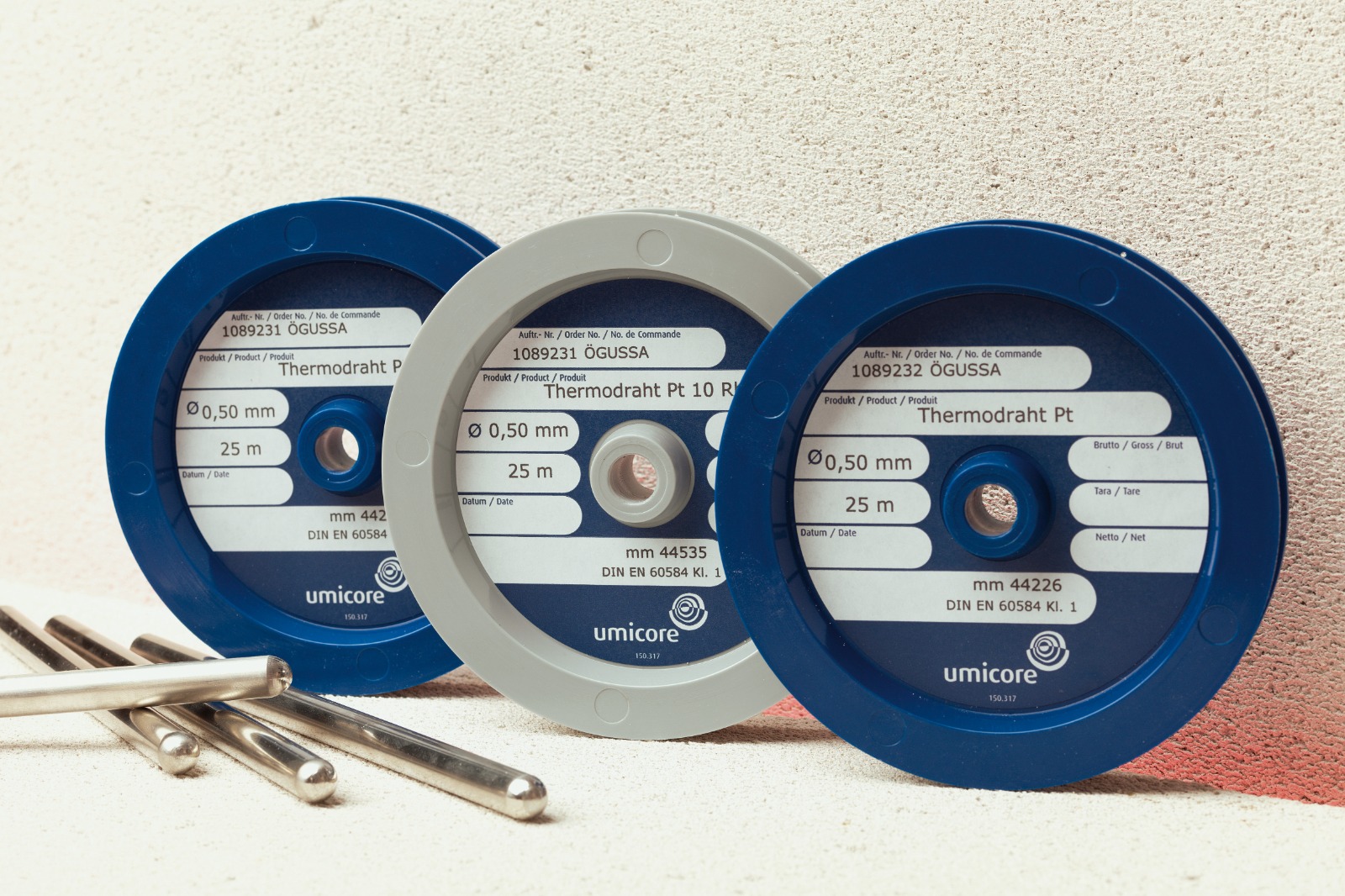 THERMOELECTRIC WIRES AND PROTECTION TUBES OF PLATINUMRHODIUM